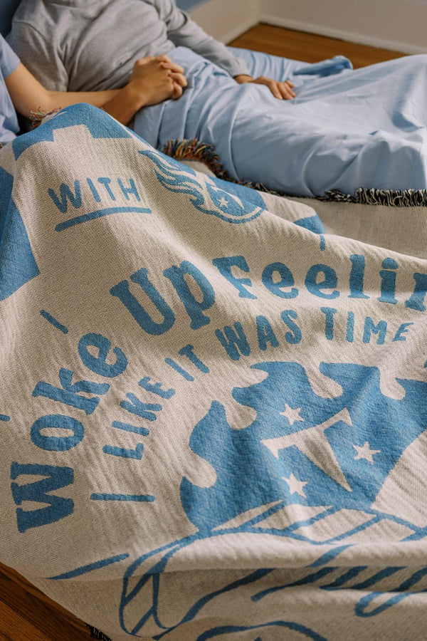 The Woke Up Woven Stadium Blanket