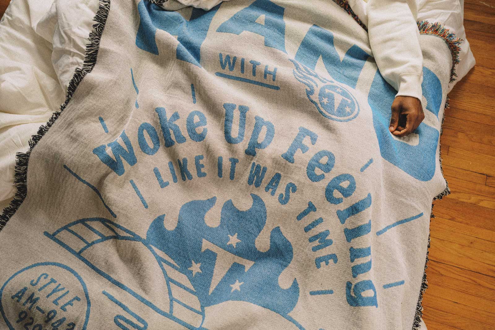 The Woke Up Woven Stadium Blanket – HANG™ | Have A Nice Game®