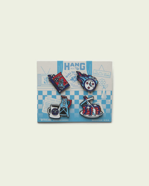 Hang x Tennessee Titans The Breakfast of Champions Enamel Pin Set