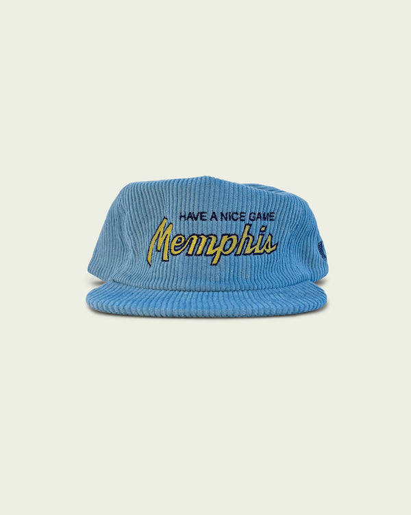 Have A Nice Game® Memphis Corduroy Snapback Hat — Light Blue