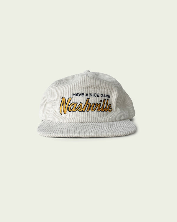 Have A Nice Game® Nashville Corduroy Snapback Hat — Bone
